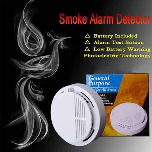 Smoke Alarm detectors are Used in Household Kitchens or Offices to detect Gas Alarms (1-Pack)