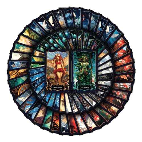 Pack 80 Pcs Witchy Astrology Fairy Tarot Card Stickers for Journaling Water Bottles Laptop Scrapbooking Teens Girls Boys Adults Waterproof Aesthetic Sticker Small Vinyl Decals