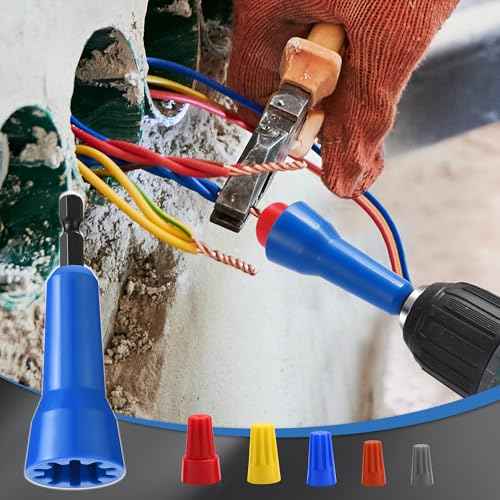 3 Pack Wire Twister Tool for Drill with 1/4" Hex Shank,Electrician Tools Wire Nut Twister for Drill, Quick Wire Connector Wire Twisting Tool(3 pcs)