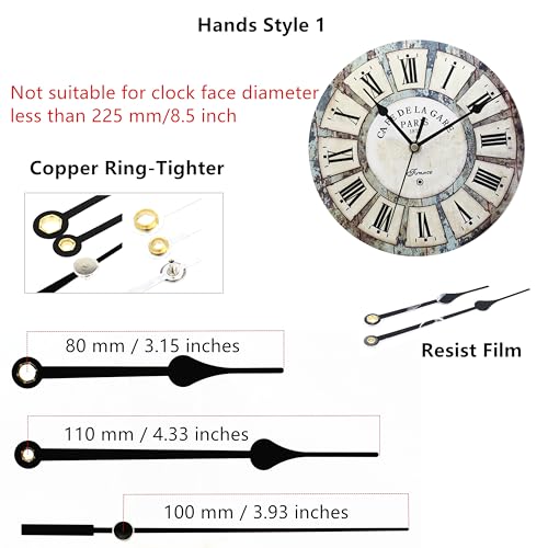 TIKROUND Pendulum Clock Movement Replacement Kit with 9/10 Inch Shaft