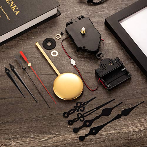 Hicarer Quartz Pendulum Clock Movement Kit with 3 Pairs of Hands and Westminster Chime