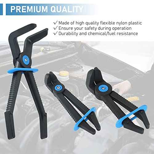 ATPEAM Hose Clamp Pliers Set - 3 PCS 90¡Æ Angled Plastic Fuel Line Clamp Pliers for Fuel, Gas, Brake, Radiator, and Coolant Hoses
