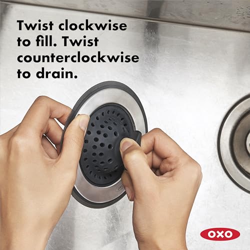 OXO Good Grips 2-In-1 Sink Strainer and Stopper - Kitchen Drain Solution