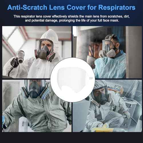 20 Pack Face Shield Cover, Peel Off Lens Cover Compatible with 3M Full Face Respirator Mask 6885, 6900, 6800, 6700, 6000 Series, Protective Cover for 6800 Respirator Parts