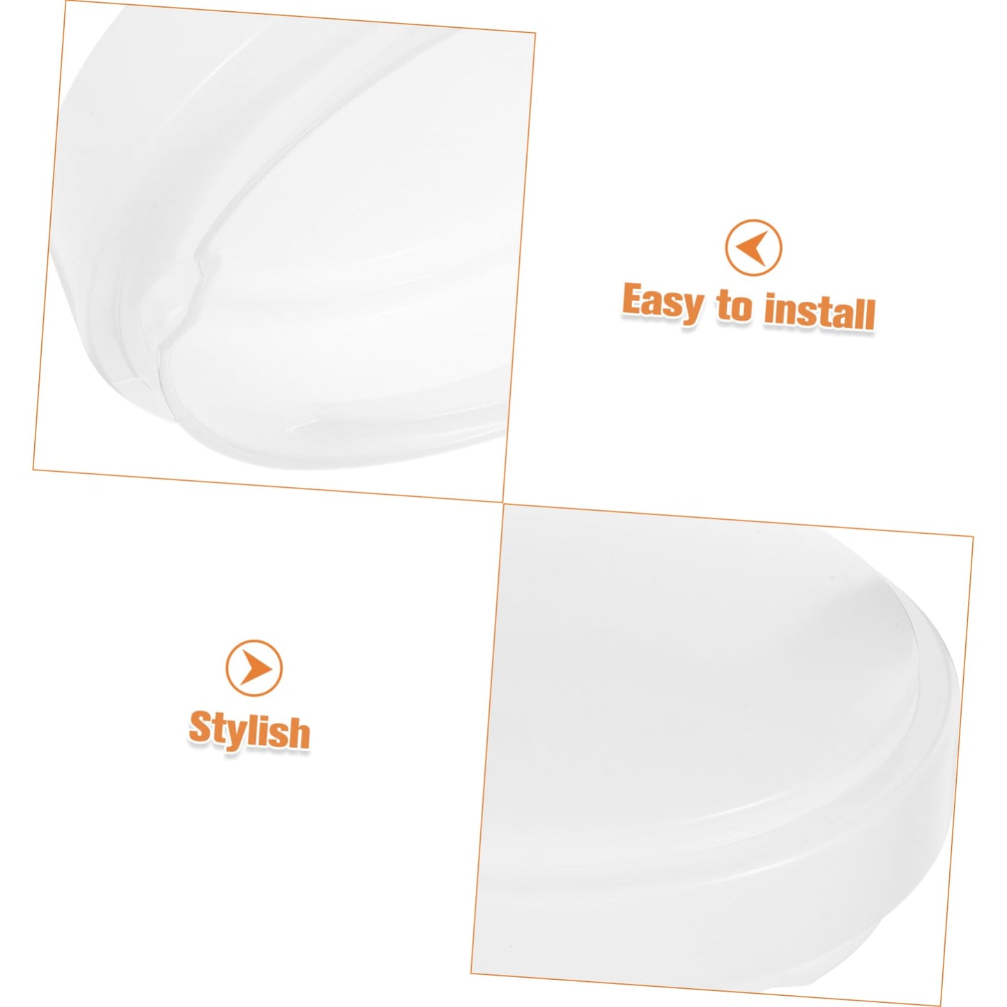 KONTONTY Flush Mount Plastic Lampshade Replacement for Ceiling Light Fixtures Decorative Dome Cover for Kitchen Bathroom Bedroom Elegant Design