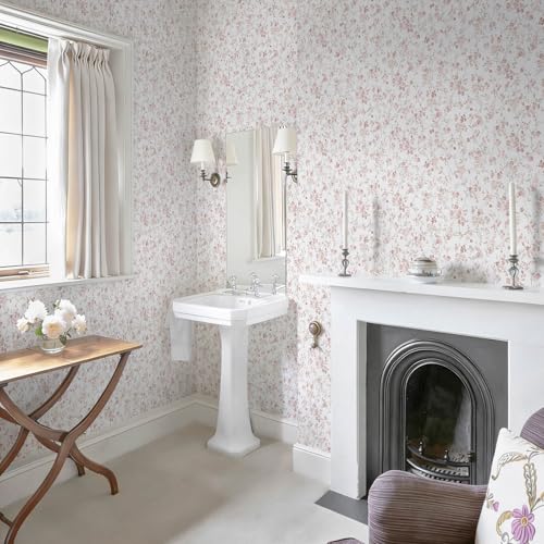 Fiula Peel and Stick Nursery Wallpaper Pink Cherry Blossom 17.3 x 78.7 inches Waterproof