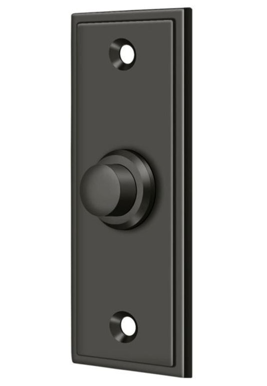 Deltana Bell Button,Rectangular Contemporary Oi, Oil Rubbed Bronze
