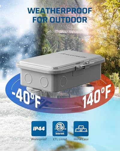 DEWENWILS 240VAC 3HP WiFi Pool Pump Timer Box, Outdoor 40A Smart Controller