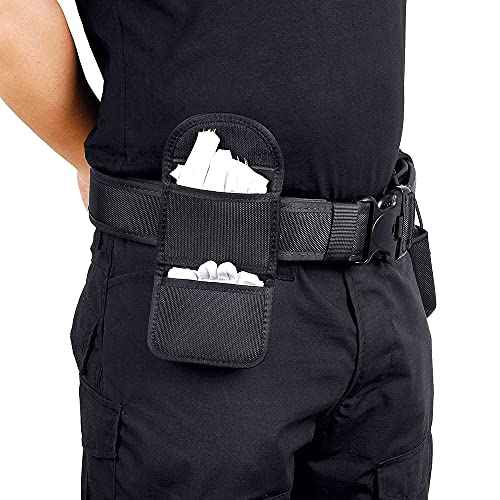 TAFTACFR Double Glove Pouch Police Firefighter EMS EMT Paramedic Medical Disposable Gloves Holder for 2 and 2.25" Duty Belt