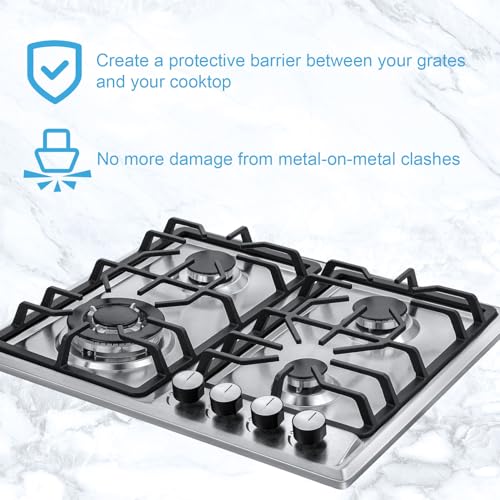 Stove Grate Rubber Feet Set, 20 Pcs Replacement Parts for Gas Range Burners