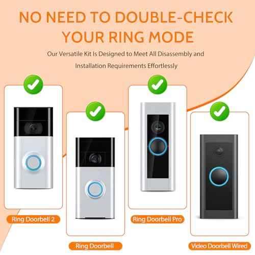Ring Doorbell Screwdriver for ALL Models Ring Video Doorbell 4-in-1 Doorbell Maintenance Kit-Orange