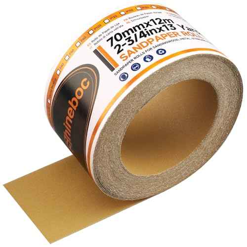 240 Grit Sandpaper Roll PSA Sand Paper Self Adhesive Stickyback Longboard 2-3/4" Wide 13 Yard Continuous Sanding Sheets for Hand Sanding Blocks, Woodworking, Metal, Plastic, Sanding Blocks