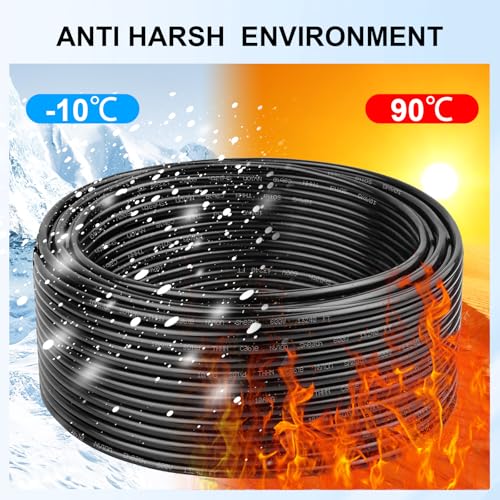 YDDECW 10 Gauge THHN Copper Electrical Wire 25FT Black - Building & Industrial