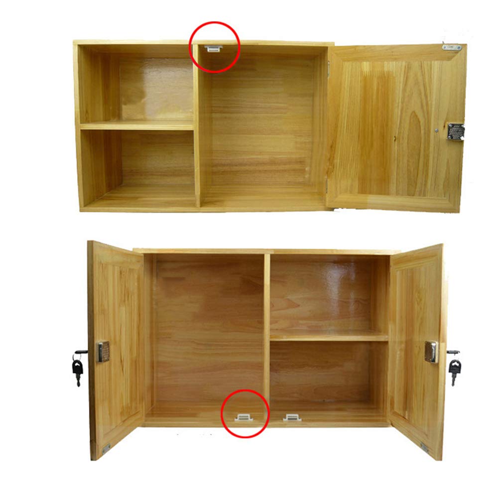 QEDT Cabinet Magnet Latch - Best for Cabinet Doors, Cupboards, Drawers and Shutters - Cabinet Magnetic Latch Easy Install - Magnetic Cabinet Catch Screws Included - Set of 12（Brown）