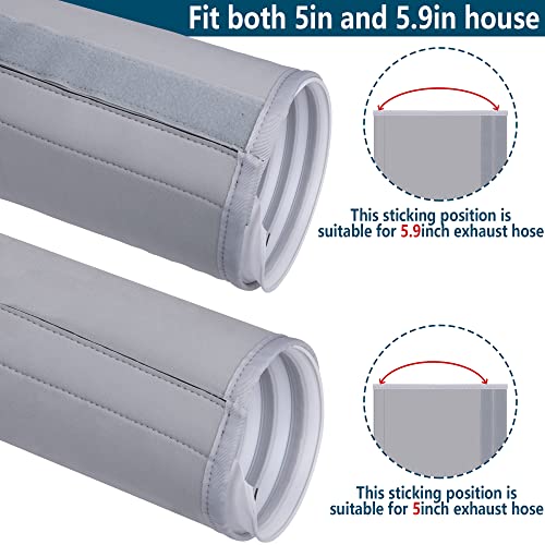 1 Pcs Portable Air Conditioner Hose Cover Wrap Insulation Sleeve - 58 Inch Universal Fit