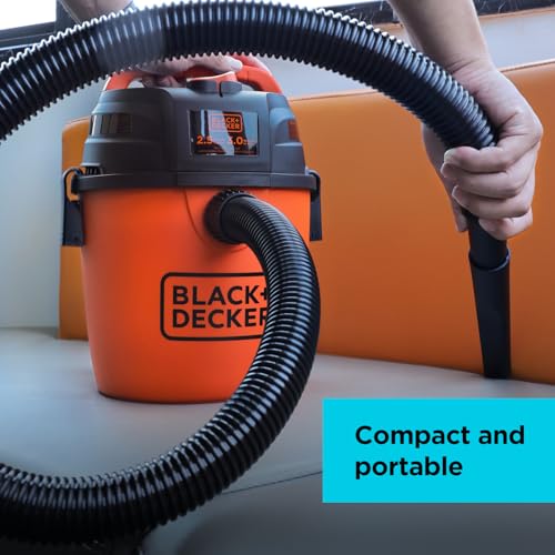 BLACK+DECKER 2.5 Gallon 3 HP Wet Dry Shop Vacuum Cleaner with Accessories