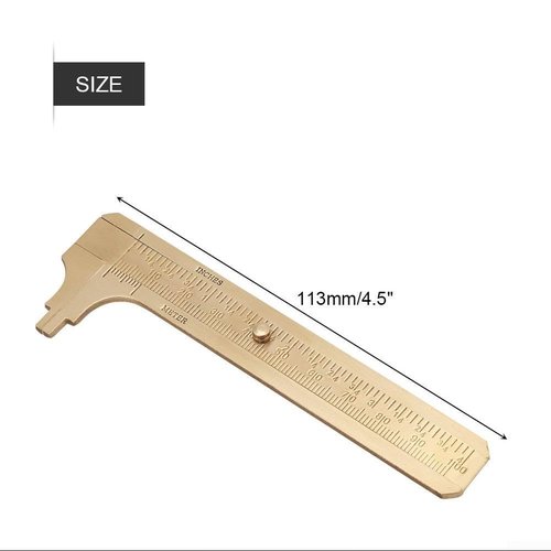 Mini Scale 80/100mm Sliding Gauge Vernier Caliper Ruler Measuring Tool, for Bead Wire Jewels Rings Measurement (100MM)