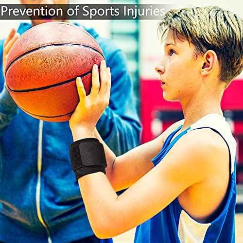 Threan 4 Pcs Wrist Brace for Lifting Carpal Tunnel Wrist Brace for Work Adjustable Hand Support Right and Left Hands Guard for Men Women(Black)