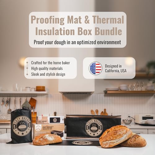 Cozy Bread Proofing Mat & Insulation Box Bundle – Thermostat Controlled Sourdough Proofer Kit (10 x 21 in) – PROOFING MAT & BOX