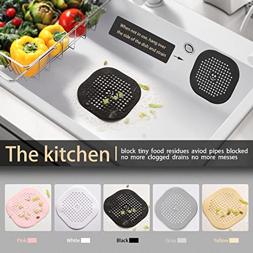 Couidl Gray Silicone Drain Hair Catcher for Shower & Sink – Pack of 2