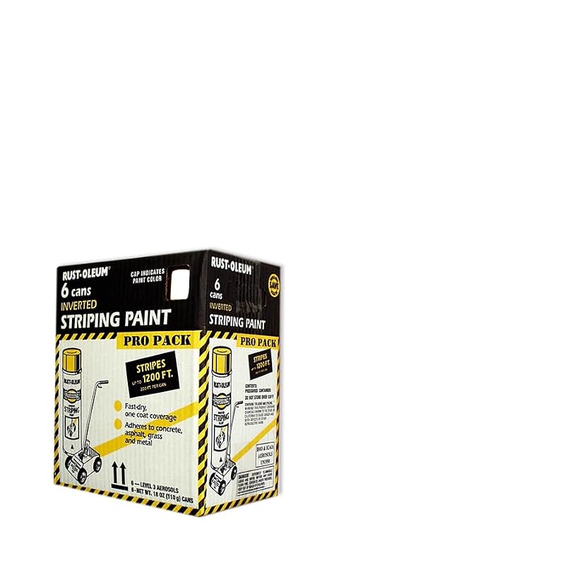 Rust-Oleum Professional Inverted White Striping Spray Paint Pack of 6 - 3 Ounce