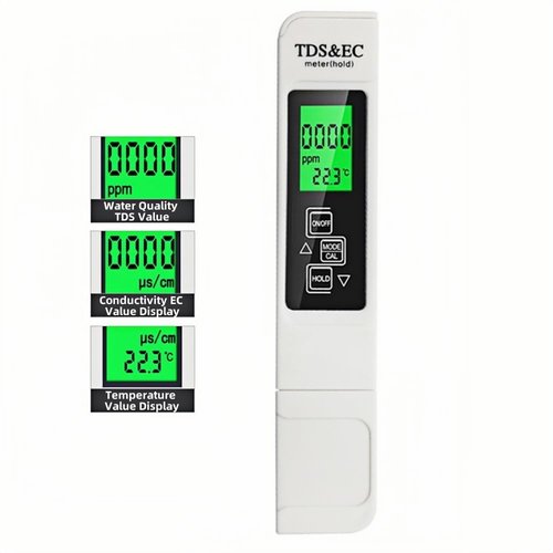 4 in 1 Digital Water Quality Tester, 2025 New Accurate TDS Meter, Portable EC Meter for Aquarium, Reliable Temperature Meter for Home Use (Whit)