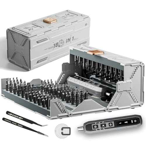 180 in 1 Electric Screwdriver Set, Power Screwdriver, Precision Screwdriver Set, 3 Torque Modes with 162 Magnetic Precision Bits, Screwdriver it for Phone Camera Computer Watch Laptop Drones