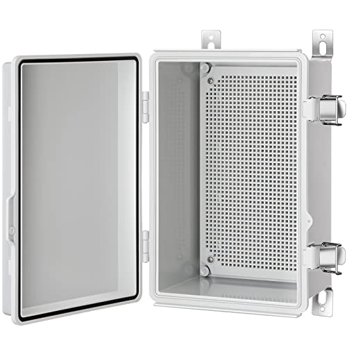 Gratury Waterproof Electrical Junction Box 11.4x7.5x5.5 Inches IP67 Enclosure with Hinged Cover
