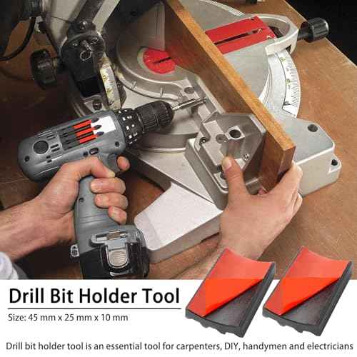 2pcs Magnetic Drill Bit Holders for Impact Driver, Powerful Magnet Screwdriver Bit Holder Drill Accessory Hold Screw Driver Bits Self Adhesive Driver Attachment Carry Up to 6 Driver Bits