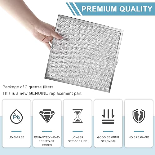 AMI PARTS 99010316 Range Hood Grease Filter 11.25 x 11.75 in, 2-Pack