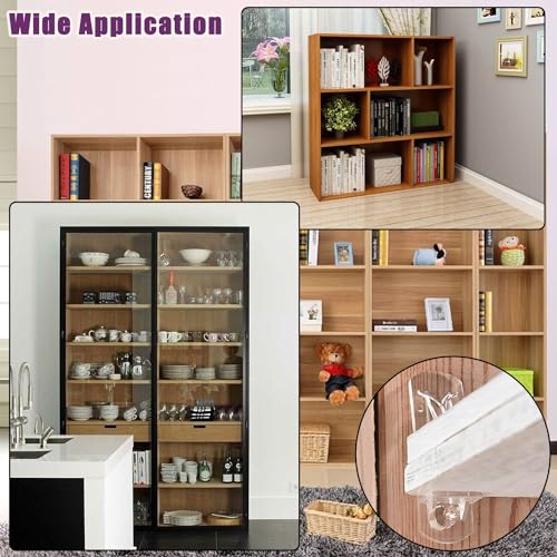 LonlyEagle 20pcs Clear Plastic Locking Shelf Pegs 6.9mm for 3/4 Inch Shelves - Variation 0.27x0.75 inch
