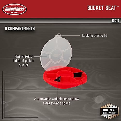 Bucket Boss Bucket Seat Small Parts Organizer 10010 – Red, Pack of 1