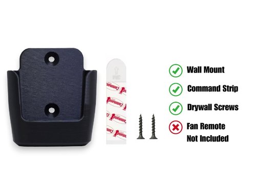 Makesus Fan Remote Holder Wall Mount Bracket for Merwry Home Decorators Collection Ceiling Fan Remote Control (1 Pk Black)