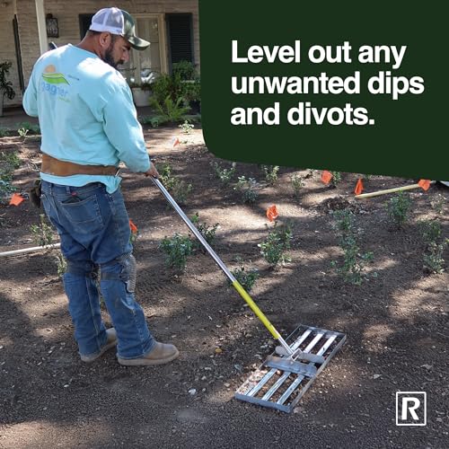 Rocklin® 30-Inch Heavy Duty Lawn Leveling Rake for Soil & Yard Leveling