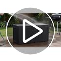 Vixzen Lockable Outdoor Storage Box 130 Gallon Capacity - Black