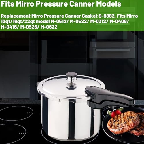 XHHKJGS Mirro 12/16/22 Qt Pressure Cooker Gasket Replacement - M-0512 M-0522 M-0312 M-0406 M-0416 M-0526 M-0622, 0.5 Quarts