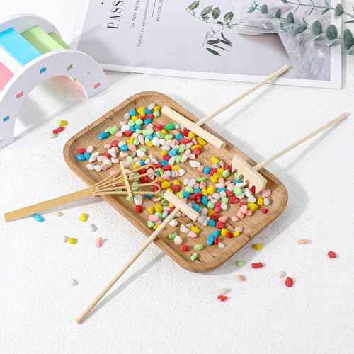 4 Pack Miniature Tabletop Rock Sand Zen Garden Accessories, Mini Zen Garden Rake Tools, Zen Sand Garden Rake Set, Small Rakes for Garden Beds, Mini Sand Stamp Rakes for Home Gift Garden Decor