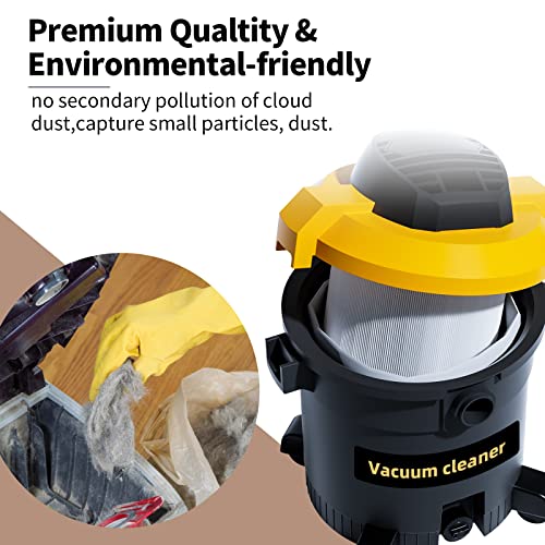 5 Pack 5-8 Gallon Shop Vac Bags Compatible with Type E/H 90661 90671 - Tear-Resistant Dust Bags