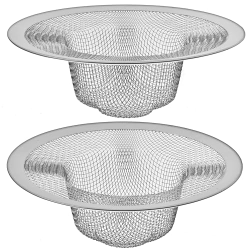 Stainless Steel Kitchen Sink Drain Strainer - Large Mesh Food Catcher, 4.5 Inch