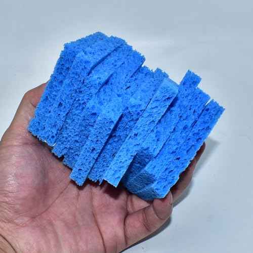 10 Pcs Soldering Iron Special High Temperature Sponge,With Holes 60mm x 60mm x 10mm,Blue