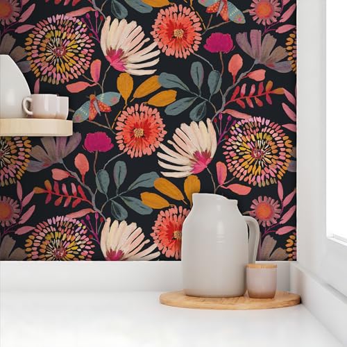 Vividpatch Floral Peel and Stick Wallpaper for Cabinets - Style Five, 17.3" x 118"