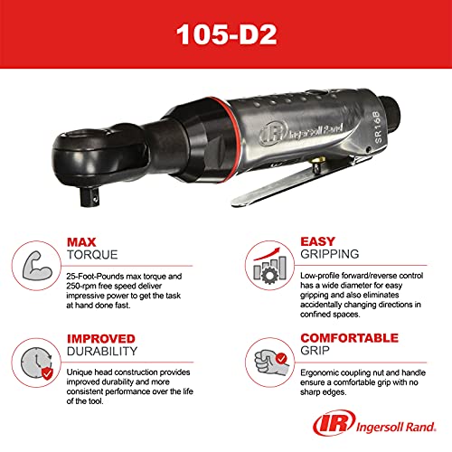 Ingersoll Rand 105-D2 1/4 Inch Drive Air Ratchet Wrench - Standard Version