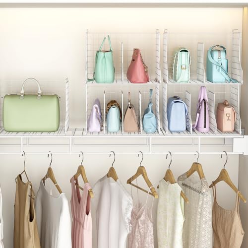 Sonyabecca 2-Pack Adjustable Purse Organizer Dividers for Closet Storage