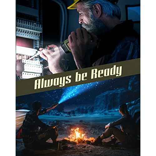 SEANCHEER Hand Crank Solar Powered Flashlights,Compact Emergency Rechargeable LED Flashlight Handheld Survival Flashlight,Quick Snap Carbiner Dynamo Flashlight for Outdoor,Sports,Hiking-Army Green