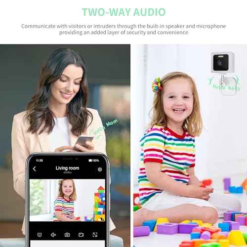 Weatherproof Indoor and Outdoor IP65 2K Wi-Fi Smart Home Security Camera with Color Night Vision, 2-Way Audio, Wireless Camera for Pets, Babies, Dogs & Cats, Nanny, Elderly Video Surveillance (2)