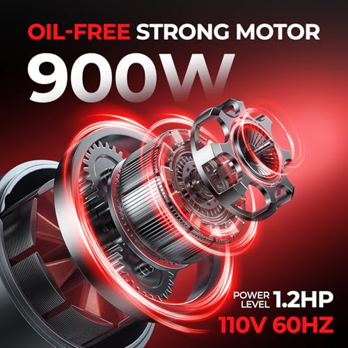 3 Gallon Ultra Quiet Air Compressor 1.2HP Max 115 PSI with Dual Quick Couplers