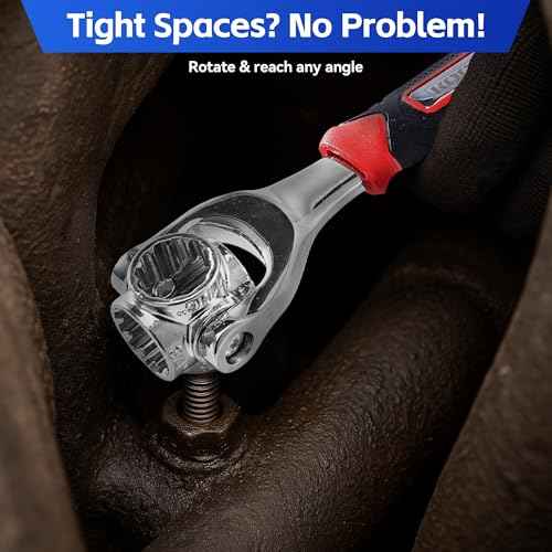Universal Wrench 52 in 1 Socket Wrench Tool with Multifunction 360 Degree Rotating Head, Tool Kit for Home and Car Repair