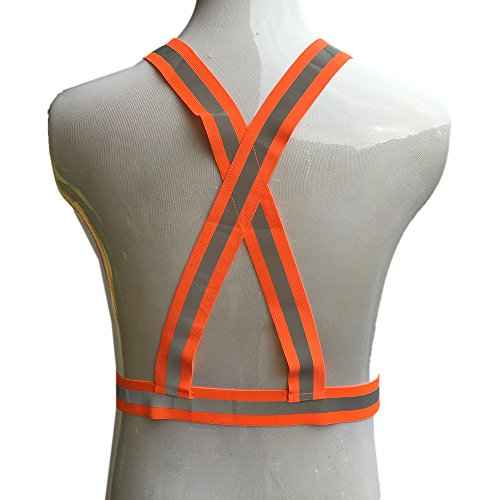 zojo Reflective Vest | Lightweight, Adjustable & Elastic | Safety & High Visibility for Running, Jogging, Walking,Cycling | Fits Outdoor Clothing (1 Pack, Neon Orange)