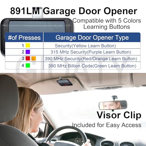 GIOATY 2-Pack Garage Door Remote Compatible with Chamberlain LiftMaster Craftsman 891LM
