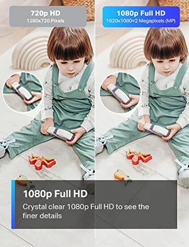 Tapo 1080P Indoor Security Camera Baby & Pet Monitor, 1-Pack, White